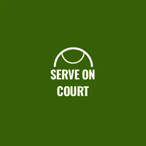 Serve on court