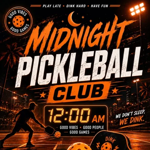 Midnight pickleball club