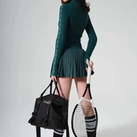 Tennis rally with tennis fan 