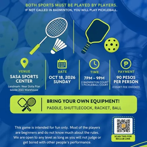BADMINTON&PICKLE (SAME HOUR)