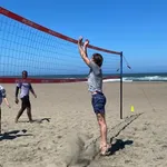 Volleyball. Training and Playing. Ocean Beach, SF, Saturday