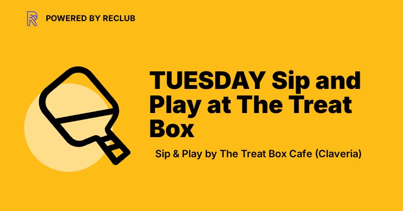 Paul Rizzi Reclub TUESDAY Sip and Play at The Treat Box